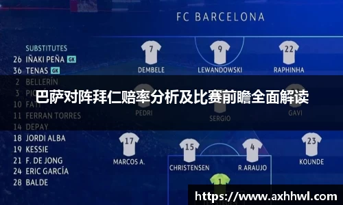 巴萨对阵拜仁赔率分析及比赛前瞻全面解读